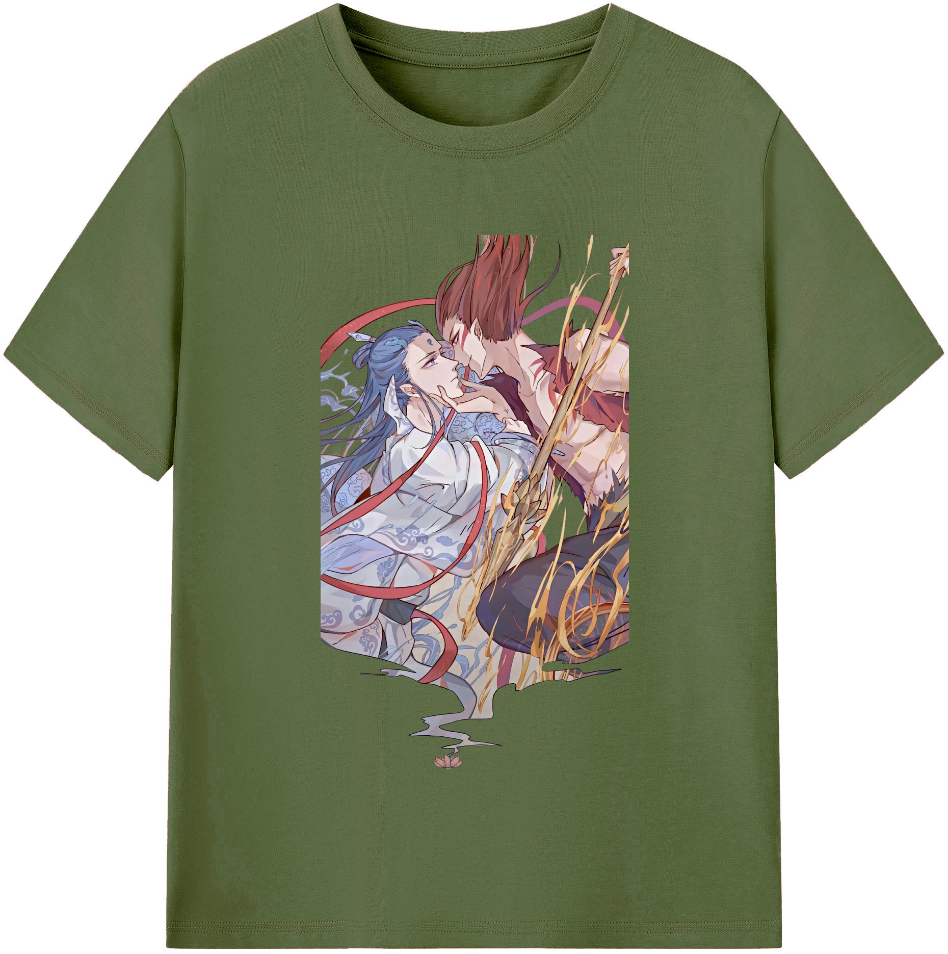 （画像用） Ne Zha 2 ナタ 魔童の大暴れ 綿100％半袖Tシャツ（フロントプリント）
